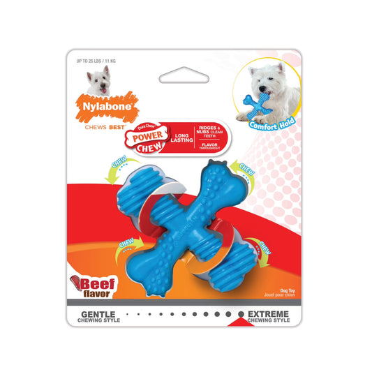 Power Chew Comfort Hold X Bone Dog Toy, Dog Chew Toy, Beef Flavor, Small, 1 Count